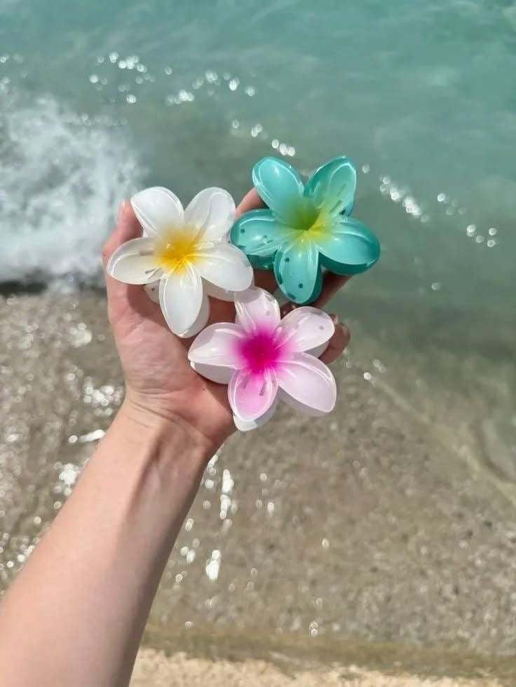 Flower Hair Claw Clips